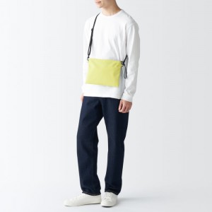 Muji 2-Way Water Repellent Umhängetasche Damen Gelb | MW4T5D37M