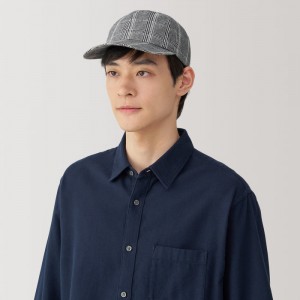 Muji Flannel Kappen Damen Grau | KZ6N7U13H