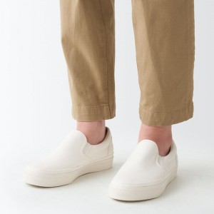 Muji Less Tiring Slip-On Sneakers Damen Weiß | KN1M9N80H