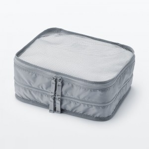Muji Polyester Gusset Kulturbeutel Damen Schwarz | RN1V4F52D