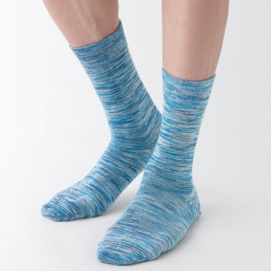 Muji Right Angle Excess Yarn 3 Pair Socken Herren Blau | AC4V0B96P