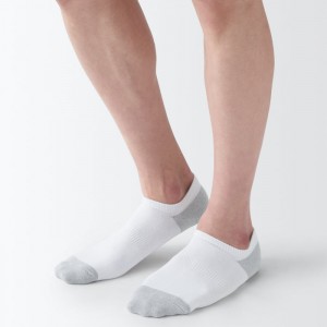 Muji Right Angle Sneaker Socken Herren Weiß | AK4K7D31C