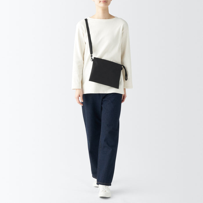 Muji 2-Way Water Repellent Umhängetasche Damen Schwarz | RM0J3Y06E