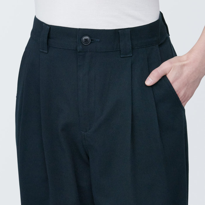 Muji 4-Way Stretch Chino Darted Wide Hose Damen Navy | GB2N3G17V