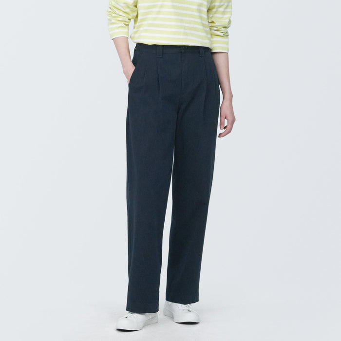 Muji 4-Way Stretch Chino Darted Wide Hose Damen Navy | GB2N3G17V