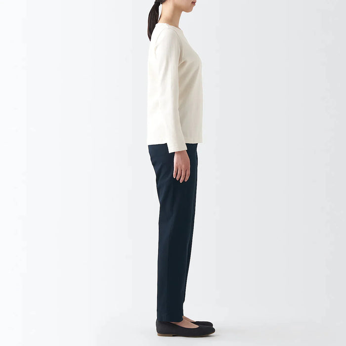 Muji 4-Way Stretch Chino Slim Tapered Hose Damen Navy | ZU5S7V43W