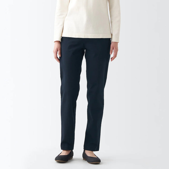 Muji 4-Way Stretch Chino Slim Tapered Hose Damen Navy | ZC6K9A86C