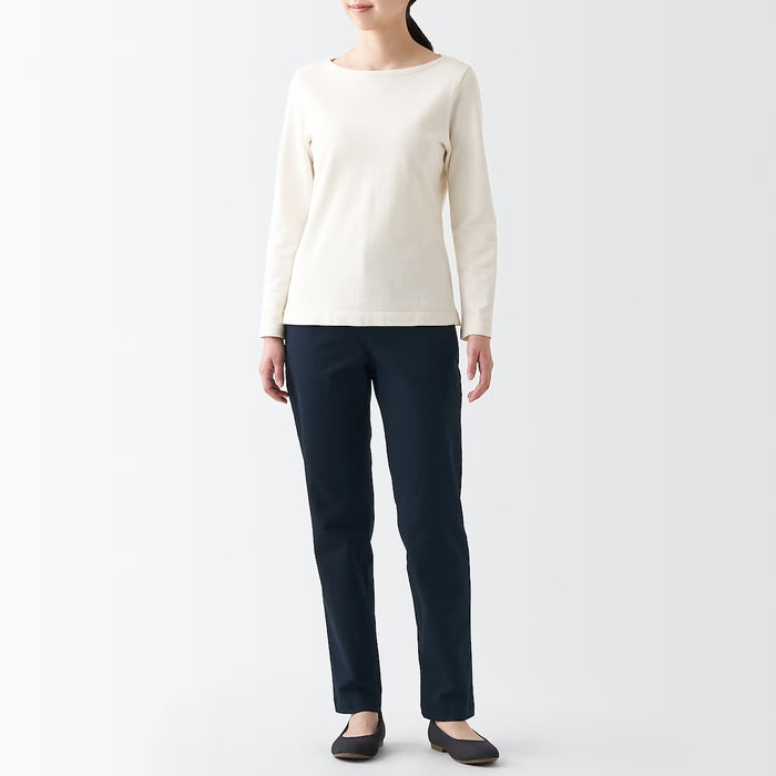 Muji 4-Way Stretch Chino Slim Tapered Hose Damen Navy | ZC6K9A86C