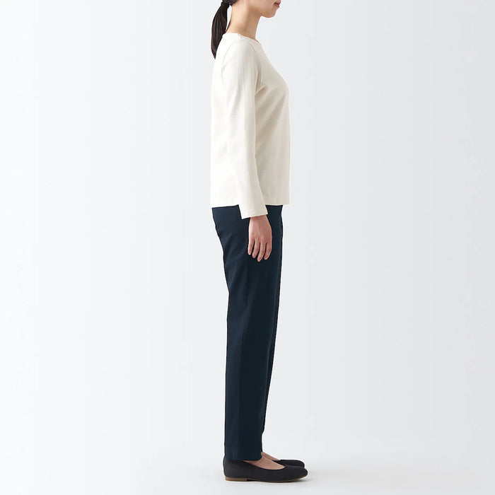Muji 4-Way Stretch Chino Slim Tapered Hose Damen Navy | ZC6K9A86C