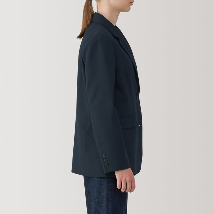 Muji Brushed Tailored Jacken Damen Navy | AQ0S9X85V
