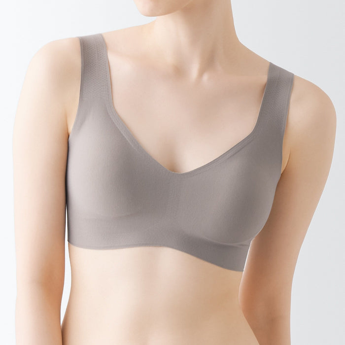 Muji Complete Seamless Half Top BHs Damen Rosa | QM6B6P24R