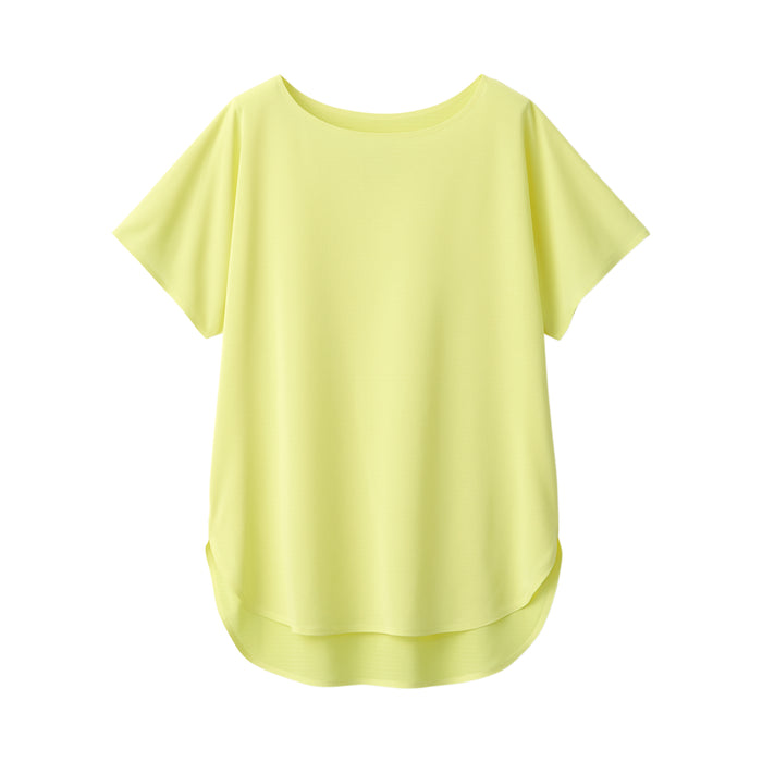 Muji Cool Touch Boat Neck Short Sleeve T-shirts Damen Gelb | EC9L6G13A