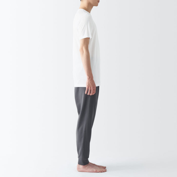 Muji Cool Touch Smooth Crew Neck Short Sleeve T-shirts Herren Blau | UP5U3A29G