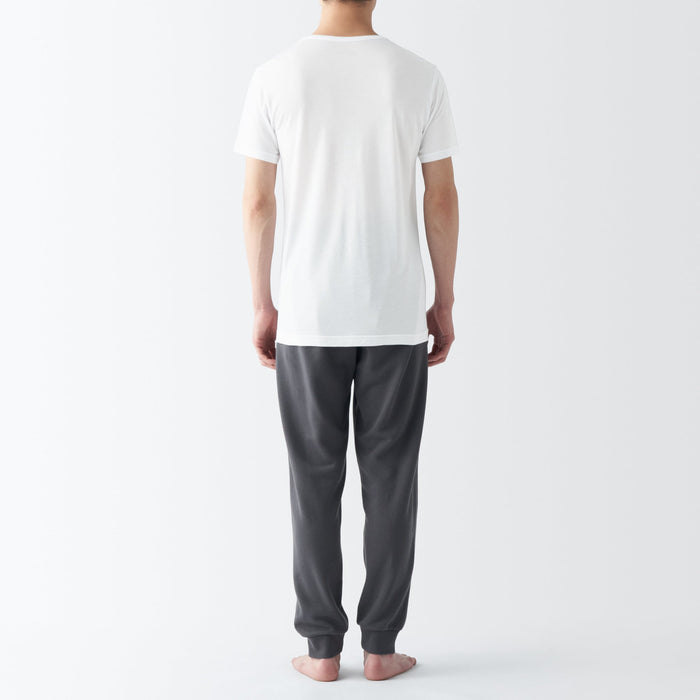 Muji Cool Touch Smooth Crew Neck Short Sleeve T-shirts Herren Blau | UP5U3A29G