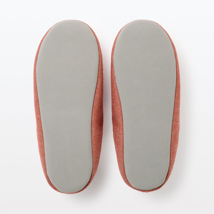 Muji Cotton Plain Weave Insole Hausschuhe Herren Rot | QC6D9Q87H