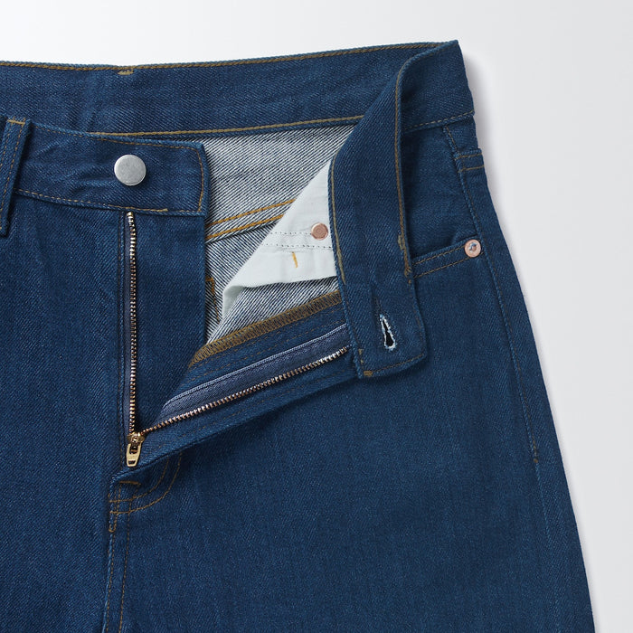 Muji Denim Regular Jeans Damen Navy | BI3S3Y19Z