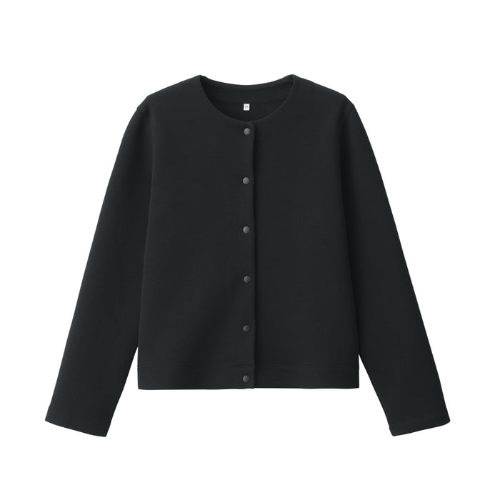 Muji Double Knitted Sweatshirt Strickjacke Damen Weiß | YP9O1K07S