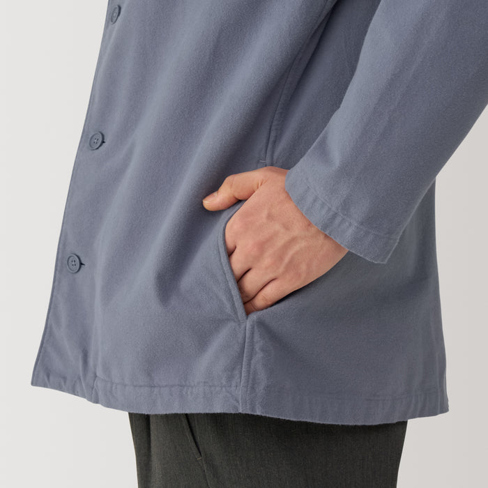 Muji Flannel Shirt Jacken Herren Grau | IG9Y2L85D