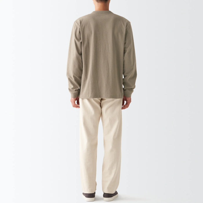 Muji Heavyweight Jersey Long Sleeve T-shirts Herren Beige | TI6M3S57Z
