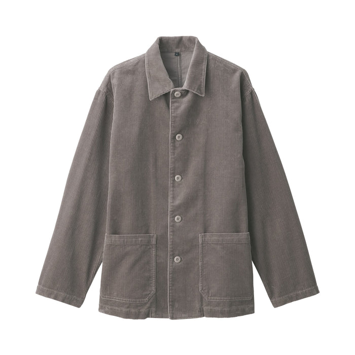 Muji Kapok Blend Corduroy Jacken Herren Grau | YP7F2Z13C