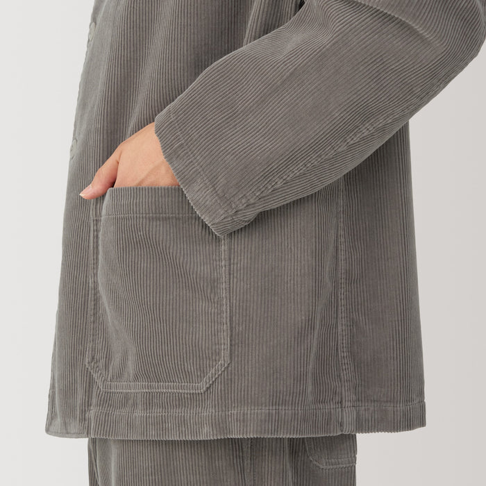 Muji Kapok Blend Corduroy Jacken Herren Grau | YP7F2Z13C