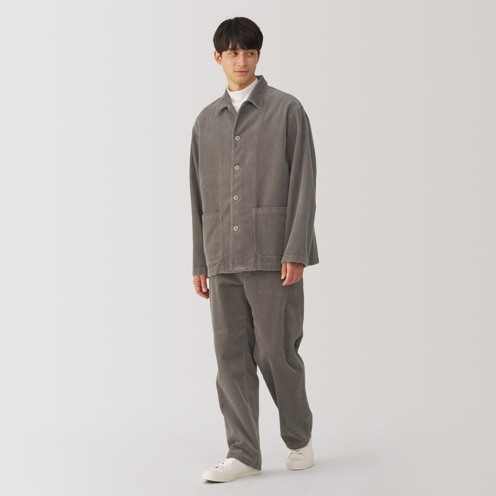 Muji Kapok Blend Corduroy Jacken Herren Grau | YP7F2Z13C
