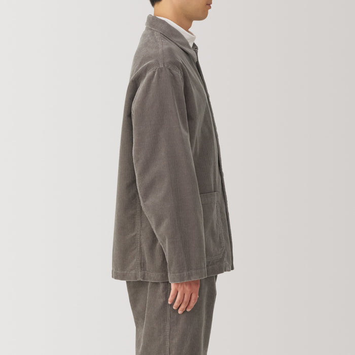 Muji Kapok Blend Corduroy Jacken Herren Grau | YP7F2Z13C