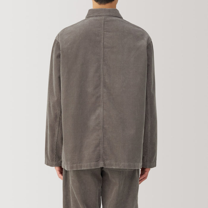 Muji Kapok Blend Corduroy Jacken Herren Grau | YP7F2Z13C