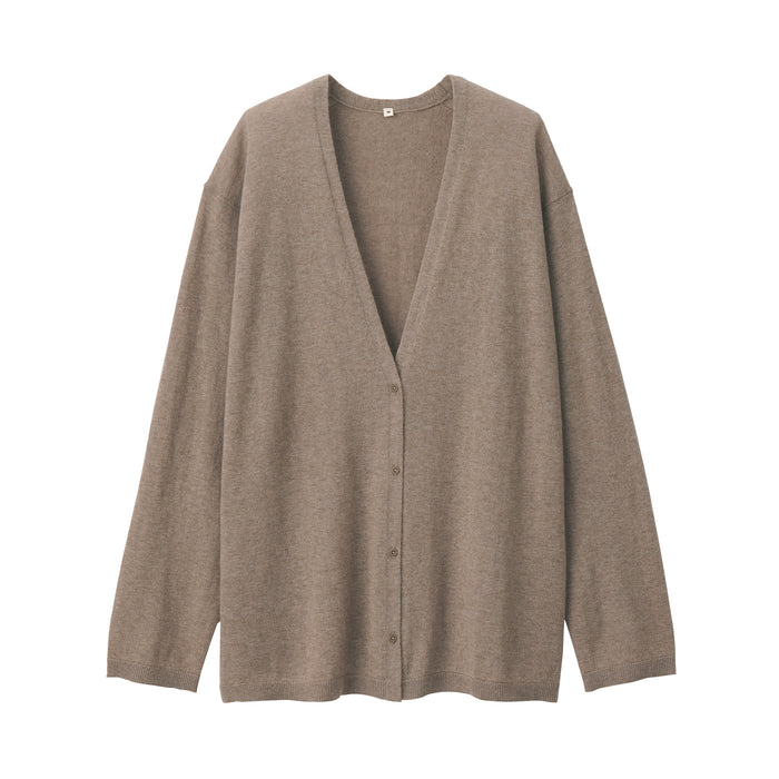 Muji Labo Natural Cashmere V Neck Strickjacke Damen Grau | CI7H0R73Q