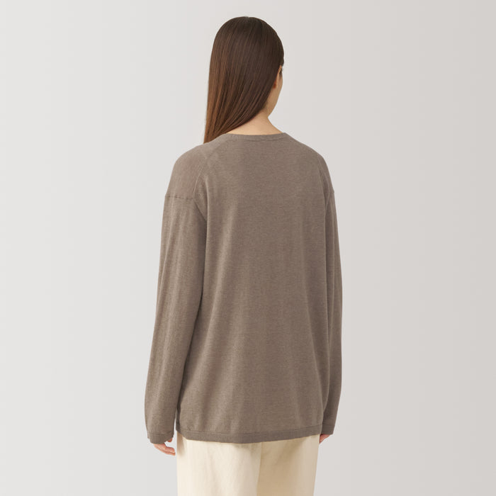 Muji Labo Natural Cashmere V Neck Strickjacke Damen Grau | CI7H0R73Q