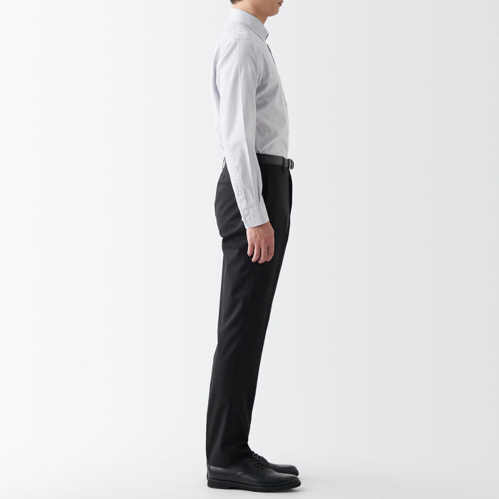 Muji Non-Iron Semi Wide Collar Hemd Herren Weiß | TK4R1Z82P