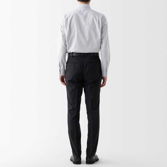 Muji Non-Iron Semi Wide Collar Hemd Herren Weiß | TK4R1Z82P