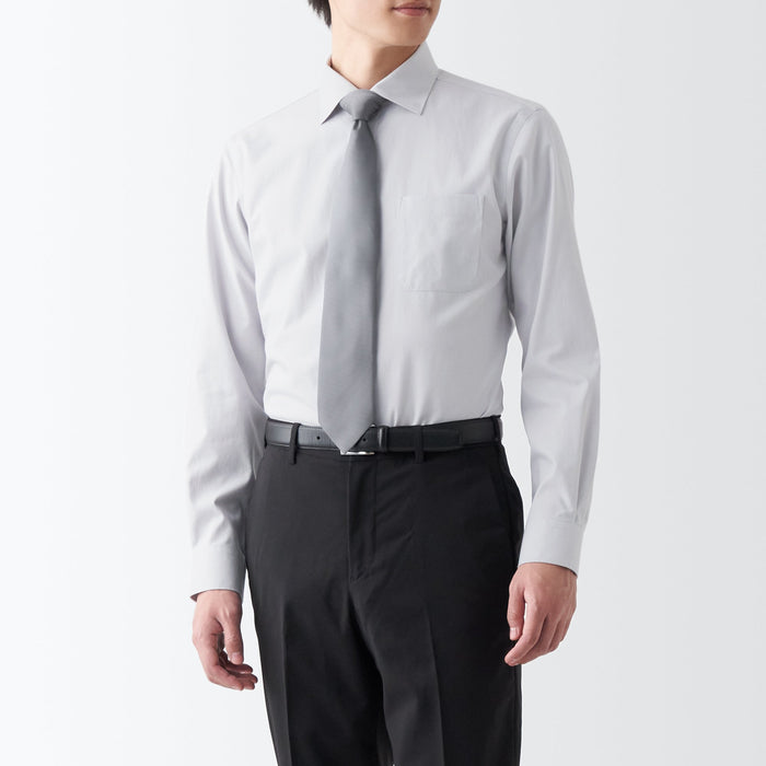 Muji Non-Iron Semi Wide Collar Hemd Herren Weiß | TK4R1Z82P