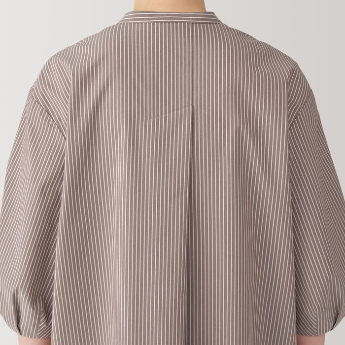 Muji Quick Dry Broadcloth 3/4 Sleeve Patterned Kleid Damen Grau | IA8H6C77Z