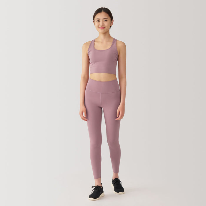 Muji Quick Dry Half Top Sport BH Damen Rosa | XQ7I1O00F