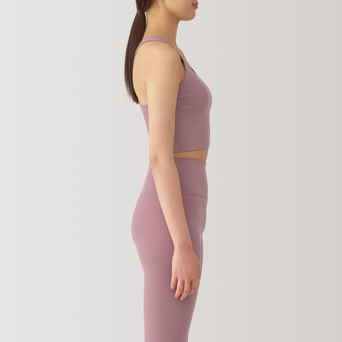 Muji Quick Dry Half Top Sport BH Damen Rosa | XQ7I1O00F