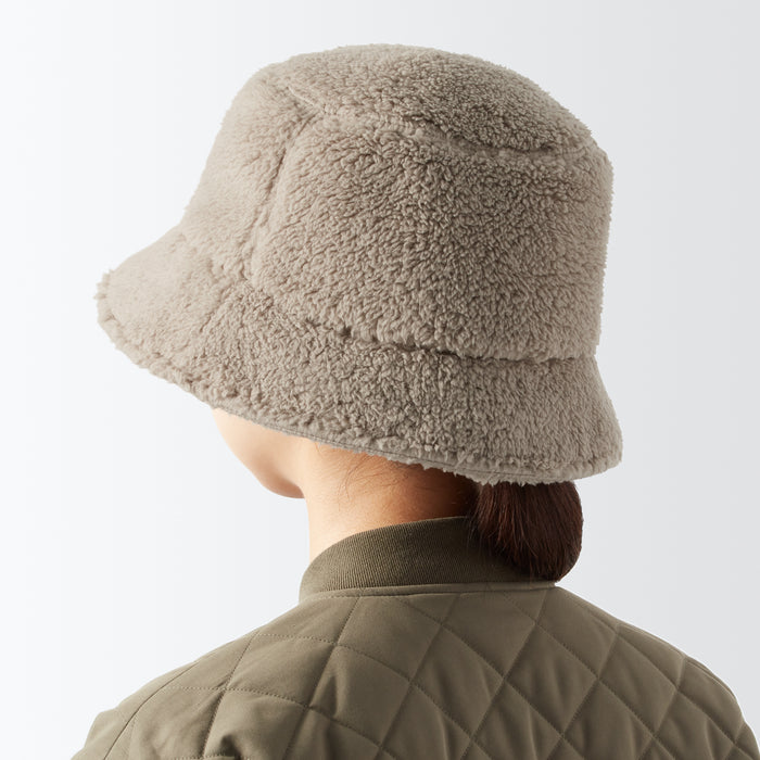 Muji Recycle Polyester Boa Eimer Hüte Herren Beige | XF7I1G24U