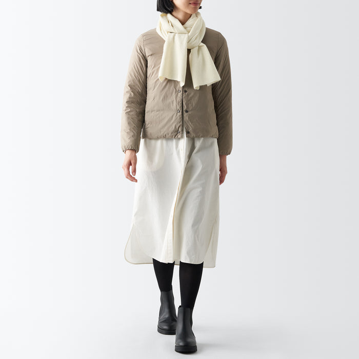 Muji Recycled Polyester Blend Schal Herren Weiß | DB3E4I55C