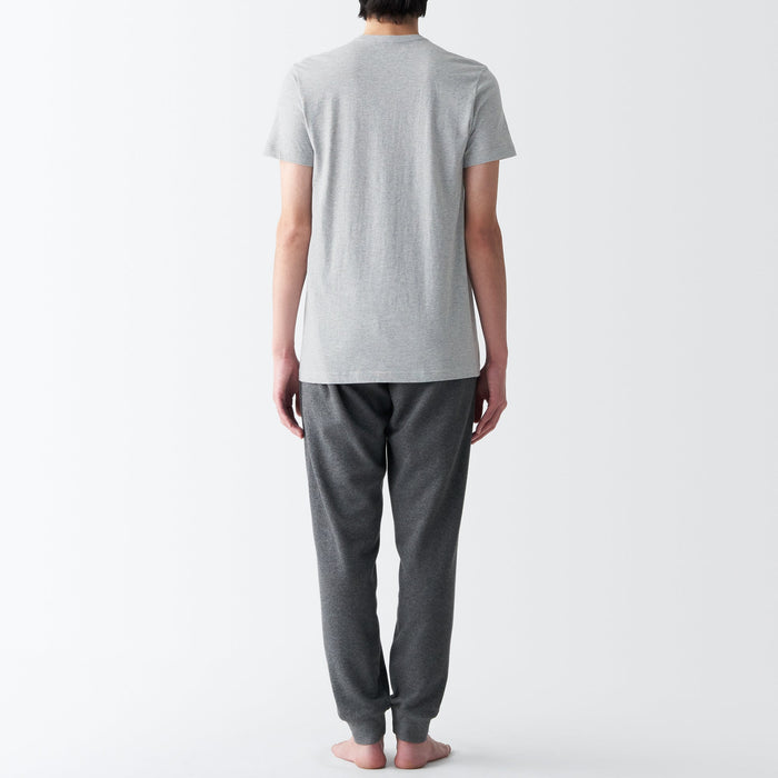 Muji Side Seamless Jersey V Neck Short Sleeve T-shirts Herren Grau | GJ9V3I15P