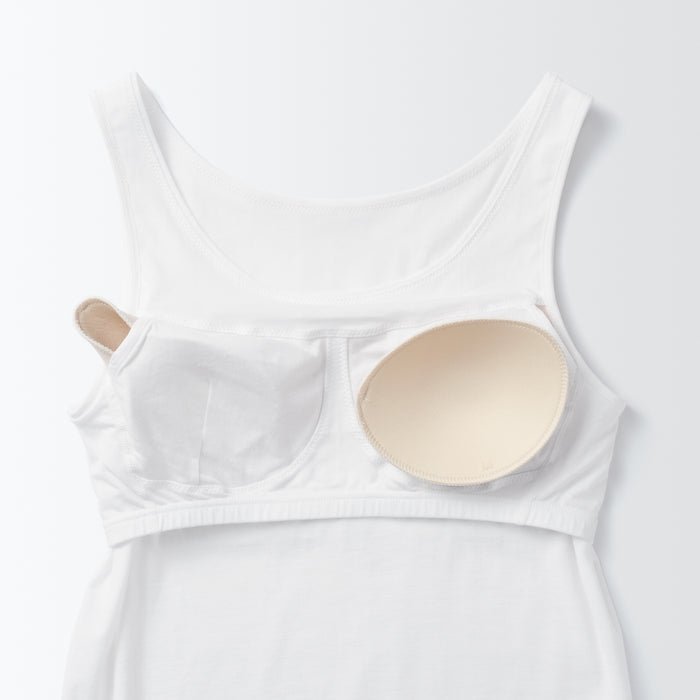 Muji Silk Blend Bra Tanktop Damen Weiß | QU5R7R82H