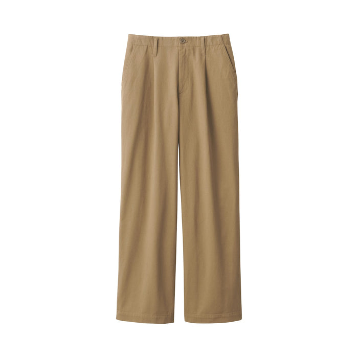 Muji Slub Yarn Chino Darted Wide Hose Damen Braun | YS2P1D65T