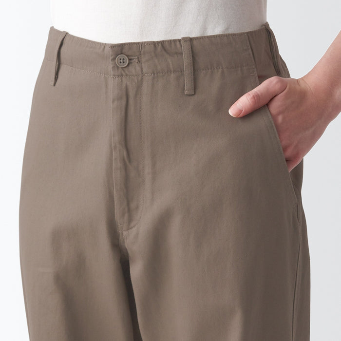 Muji Slub Yarn Chino Regular Hose Damen Beige | LV4N5S40H