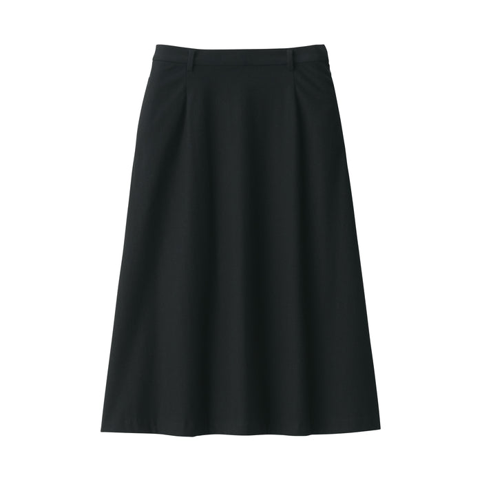 Muji Stretch Brushed Flared Röcke Damen Schwarz | YD3U3V58H