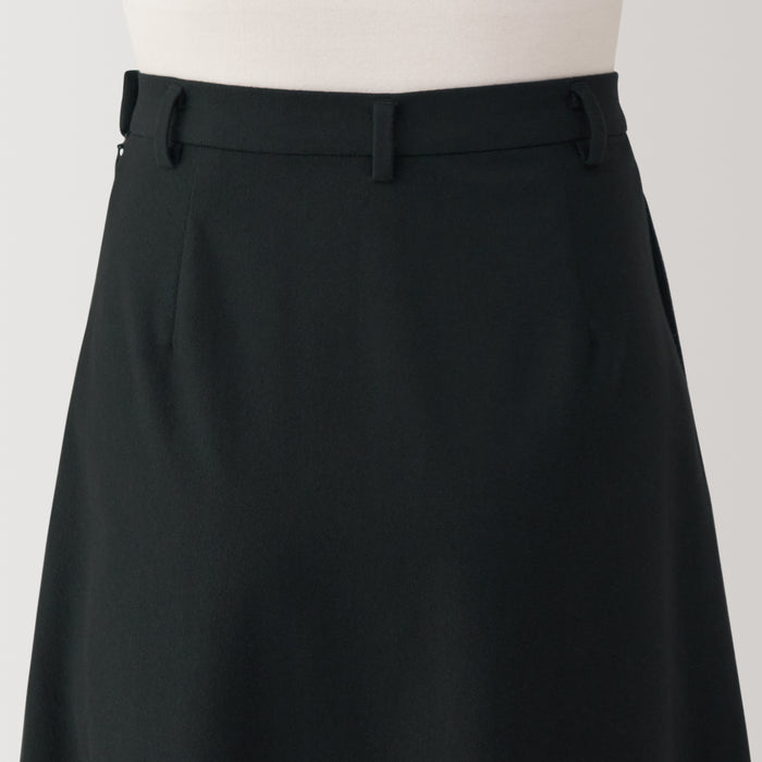 Muji Stretch Brushed Flared Röcke Damen Schwarz | YD3U3V58H