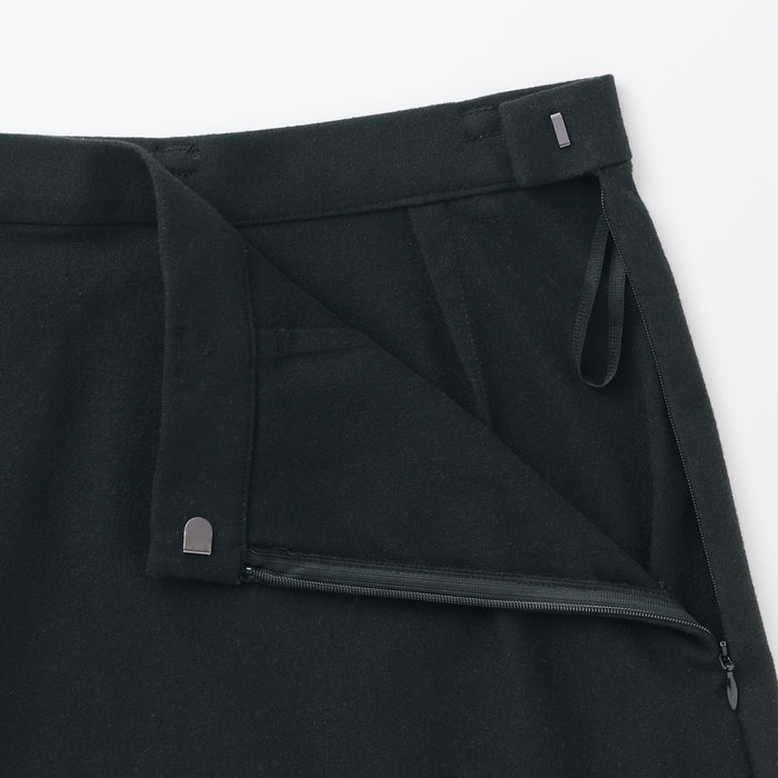 Muji Stretch Brushed Flared Röcke Damen Schwarz | YD3U3V58H