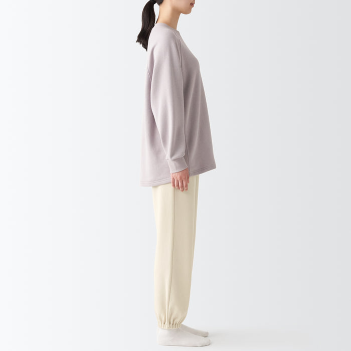 Muji Stretch French Terry Hem Squeezing Hose Damen Weiß | DM0E9W47R