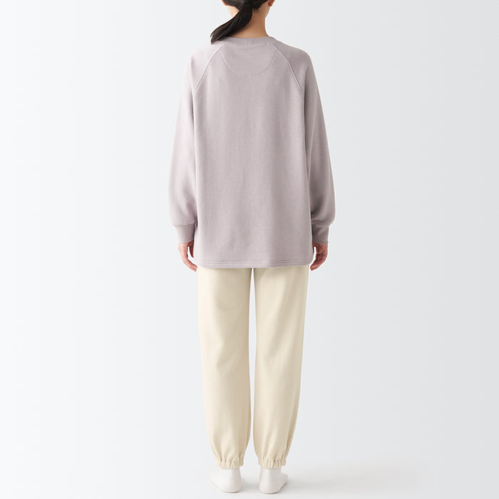 Muji Stretch French Terry Hem Squeezing Hose Damen Weiß | DM0E9W47R