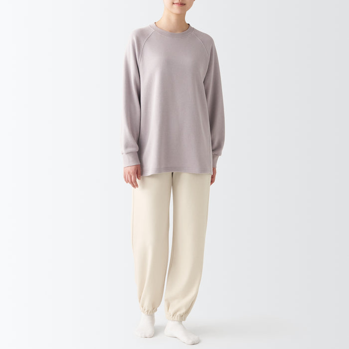 Muji Stretch French Terry Hem Squeezing Hose Damen Weiß | DM0E9W47R