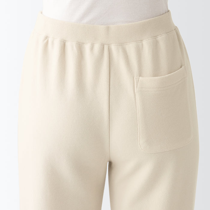 Muji Stretch French Terry Hem Squeezing Hose Damen Weiß | DM0E9W47R