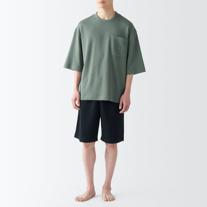 Muji Sweatshirt Short Sleeve Loungewear Pyjama Damen Grün | BB7A9M17K